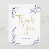 Handgezeichnete Zweige Vielen Dank Postkarte (Vorne/Hinten)