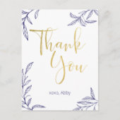 Handgezeichnete Zweige Vielen Dank Postkarte (Vorderseite)