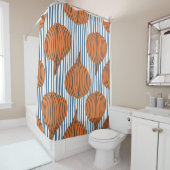 Handgezeichnete Zwiebelwanne pflanzliche Tapete. M Duschvorhang (Beispiel)