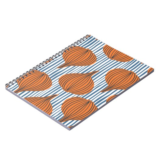 Handgezeichnete Zwiebelwanne pflanzliche Tapete. M Notizblock (Linke Seite)