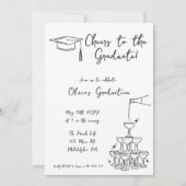 Handgezeichneter Abschluss Einladung und Ankündigu (Vorderseite)