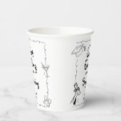 Handgezeichneter Abschluss im Doodles-Stil - Zeich Pappbecher (Links)