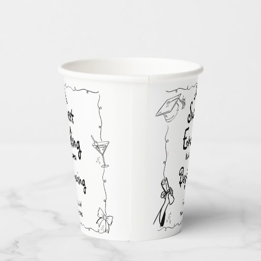 Handgezeichneter Abschluss im Doodles-Stil - Zeich Pappbecher (Rechts)