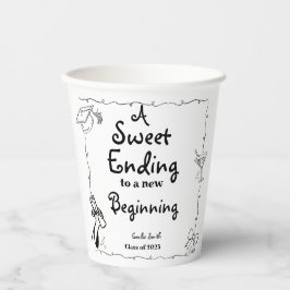 Handgezeichneter Abschluss im Doodles-Stil - Zeich Pappbecher