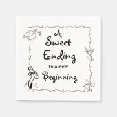 Handgezeichneter Abschluss im Doodles-Stil - Zeich Serviette (Vorderseite)