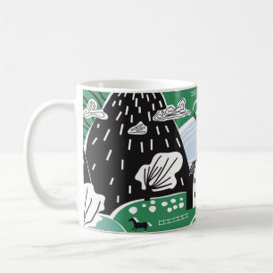 Handgezeichneter abstrakter Skandinavier Kaffeetasse