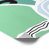 Handgezeichneter abstrakter Skandinavier Poster (Ecke)
