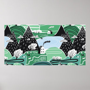 Handgezeichneter abstrakter Skandinavier Poster