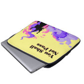 Handgezeichneter Assistent "Du sollst nicht passie Laptopschutzhülle (Vorne Knopf)