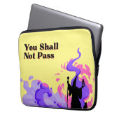 Handgezeichneter Assistent "Du sollst nicht passie Laptopschutzhülle (Vorderseite Links)