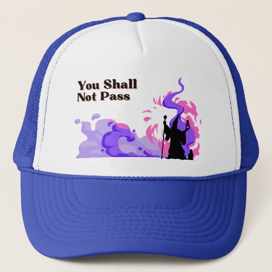 Handgezeichneter Assistent "Du sollst nicht passie Truckerkappe (Vorderseite)