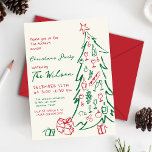 Handgezeichneter Baum Rotes Grün Weihnachtsfest Pa Einladung<br><div class="desc">Hand gezeichnet Weihnachtsbaum Rote Grüne Weihnachtsfeier Party Einladung,  Whimsical Vintag inspirierte Weihnachtslieder,  Cocktails,  eigenhändig gezeichnete Bäume & Geschenke,  handgeschriebene</div>