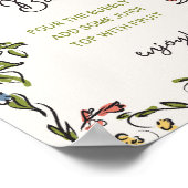 Handgezeichneter Blumenkohl Brautparty Mimosa Bar Poster (Ecke)