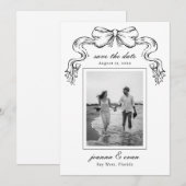Handgezeichneter Bogen & Foto Moderne Hochzeit Save The Date (Vorne/Hinten)
