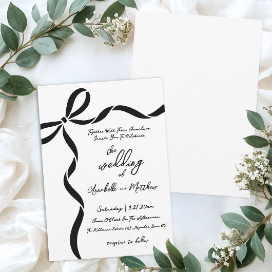Handgezeichneter Bogen Whimsical Hochzeit Einladung