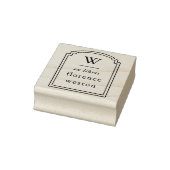 Handgezeichneter Bogenrahmen Monogramm Ex Libris B Gummistempel (Stempel)