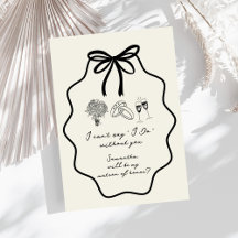 Handgezeichneter Bow Bloral Matron of Honour Vorsc