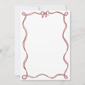 Handgezeichneter Bow, das ist ein mehr Paar Brautp Einladung (Rückseite)