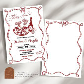 Handgezeichneter Bow, das ist ein mehr Paar Brautp Einladung