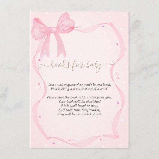 Handgezeichneter Bow Elegante Rahmen Punkte Begleitkarte (Vorderseite)