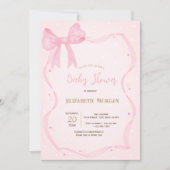 Handgezeichneter Bow Elegante Rahmen Punkte Einladung (Vorderseite)