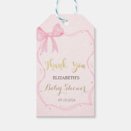 Handgezeichneter Bow Elegante Rahmen Punkte Geschenkanhänger