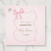 Handgezeichneter Bow Elegante Rahmen Punkte Geschenkanhänger (Vorderseite)