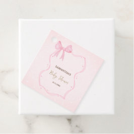 Handgezeichneter Bow Elegante Rahmen Punkte Geschenkanhänger