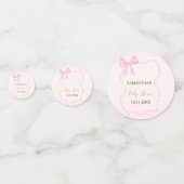 Handgezeichneter Bow Elegante Rahmen Punkte Konfetti (Vorderseiten)