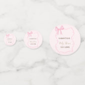 Handgezeichneter Bow Elegante Rahmen Punkte Konfetti (Rückseiten)