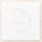 Handgezeichneter Buchstabe C Erste Blume für Monog Glasuntersetzer (Rückseite)