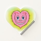 Handgezeichneter Cartoon Lächeln Niedlichen Rosa I Notizblock (Rückseite)