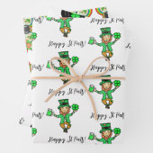 Handgezeichneter Cartoon St Patrick's Day Geschenkpapier Set (Beispiel)