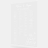 Handgezeichneter Champagner Tower Hochzeitskarte Acrylschild (Winkel)