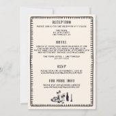 Handgezeichneter Champagnerturm - alles in einer H Einladung (Rückseite)