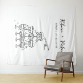 Handgezeichneter Champagnerturm Foto Wandteppich (Beispiel (Horizontal))