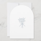 Handgezeichneter Chic Bow & Ribbon Bridesmaid Vors Einladung (Rückseite)