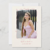 Handgezeichneter Cocktail feiert 30. Geburtstag Einladung (Rückseite)