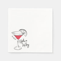 Handgezeichneter Cosmopolitan Cocktail