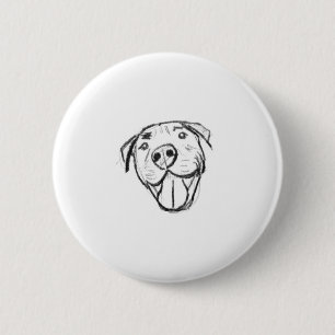 handgezeichneter digitaler Grubenbull Button