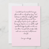 Handgezeichneter Doodle Bridesmaid Vorschlag Rosa Einladung (Rückseite)