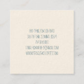 Handgezeichneter Dragonfly Blumengarten Quadratische Visitenkarte (Rückseite)