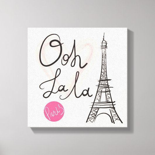 Handgezeichneter Eiffelturm Leinwanddruck (Vorderseite)