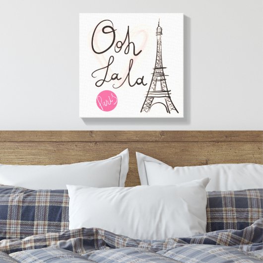 Handgezeichneter Eiffelturm Leinwanddruck (Insitu (Schlafzimmer))