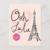 Handgezeichneter Eiffelturm Postkarte (Vorderseite)