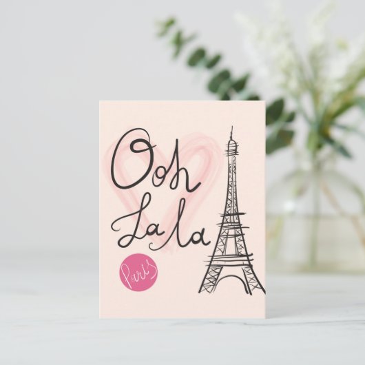 Handgezeichneter Eiffelturm Postkarte (Stehend Vorderseite)