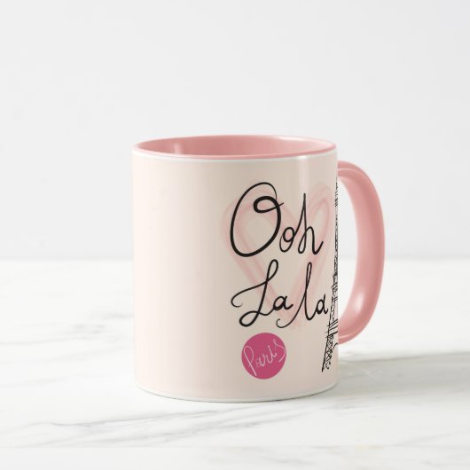 Handgezeichneter Eiffelturm Tasse (VorderseiteRechts)