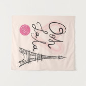 Handgezeichneter Eiffelturm Wandteppich (Vorderseite (Horizontal))