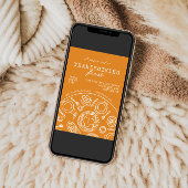 Handgezeichneter Erntedank Abendessen Doodle Einla Einladung