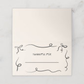 Handgezeichneter Erntedank Abendessen Platzkarte (Außenseite Aufgefaltet)